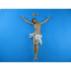 Korpus Pana Jezusa na krzyż z żywicy + napis 56 cm